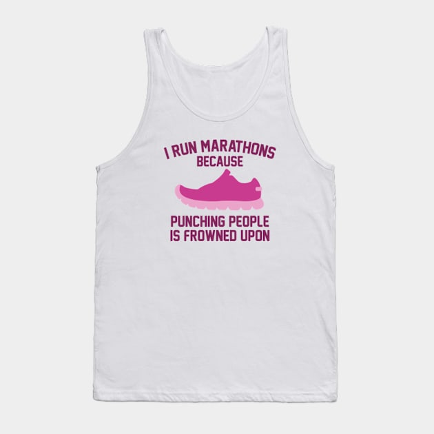 I Run Marathons Tank Top by VectorPlanet